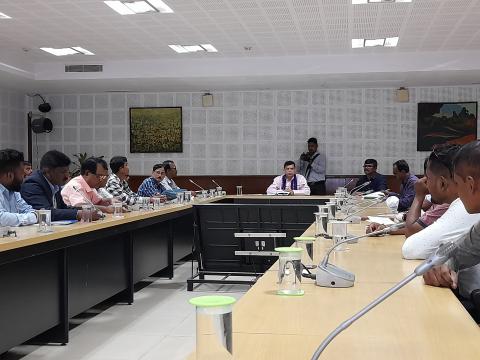 Meeting on implementation of various labour welfare schemes