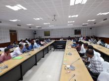 Meeting on implementation of various labour welfare schemes