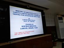 Meeting on implementation of various labour welfare schemes
