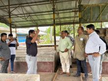 Visit to sites for construction of District Labour Offices